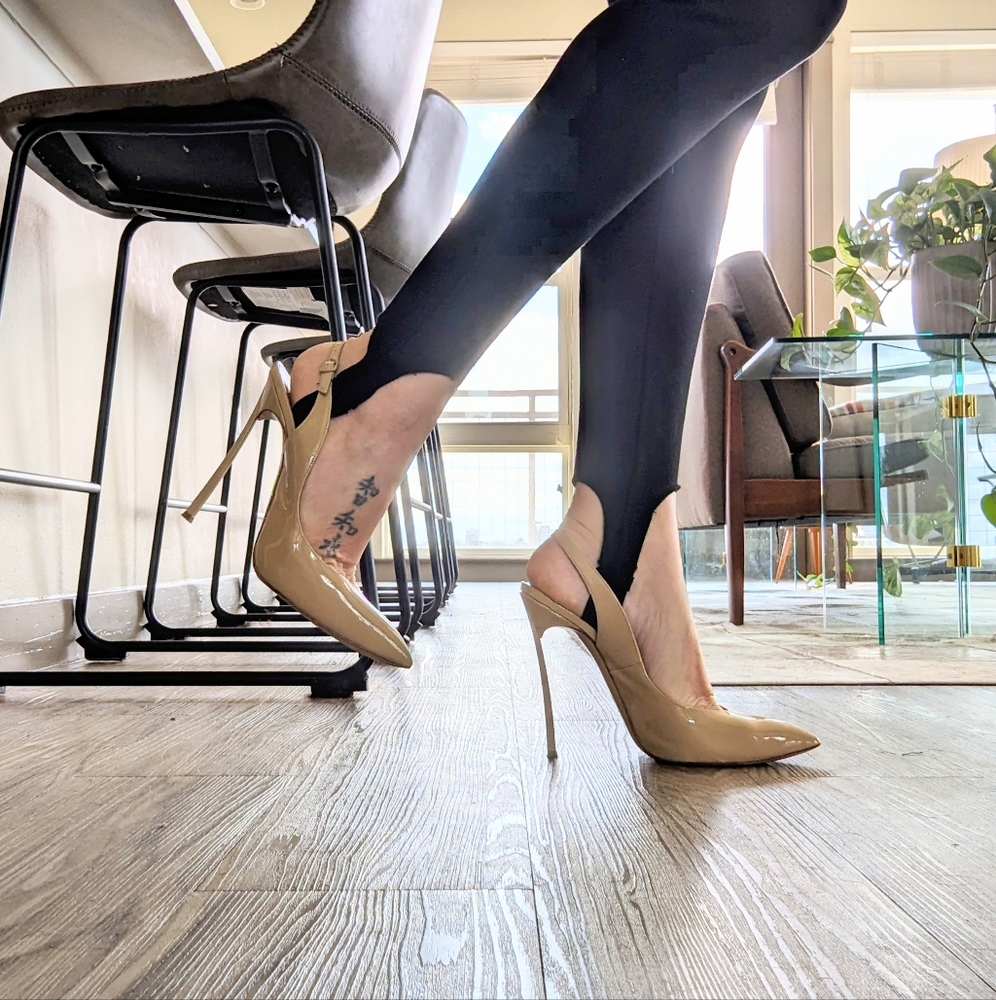 SOLD~ Casadei Patent Leather Blade Stiletto Heels